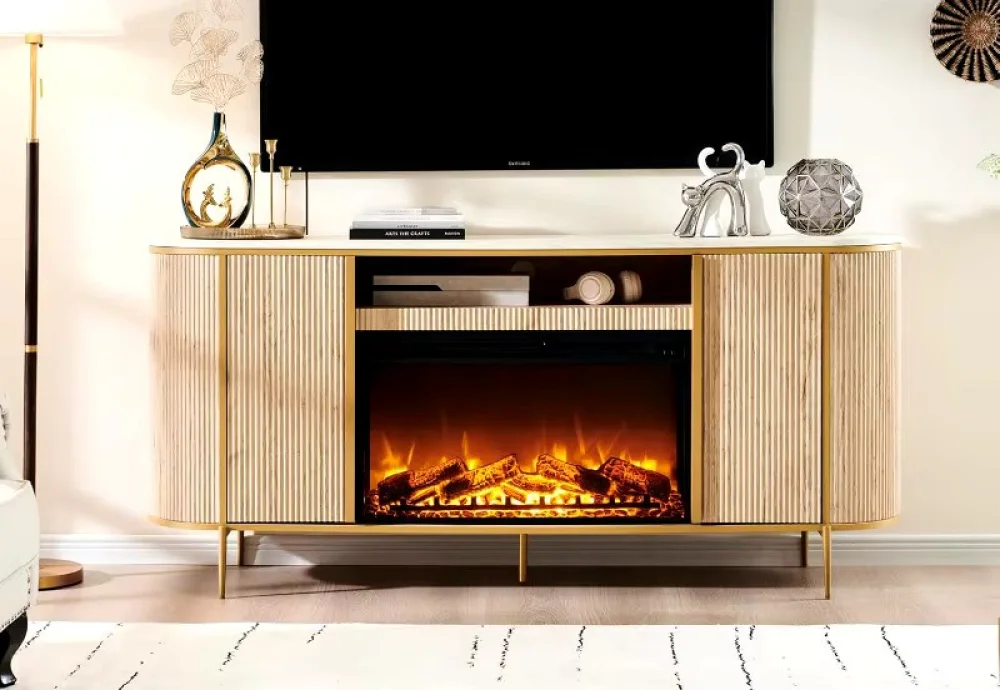 electric fireplace with storage